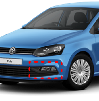 Polo Ön Tampon Izgarası Sol Nikelajsız Sisli 2014--2017 6C0854665