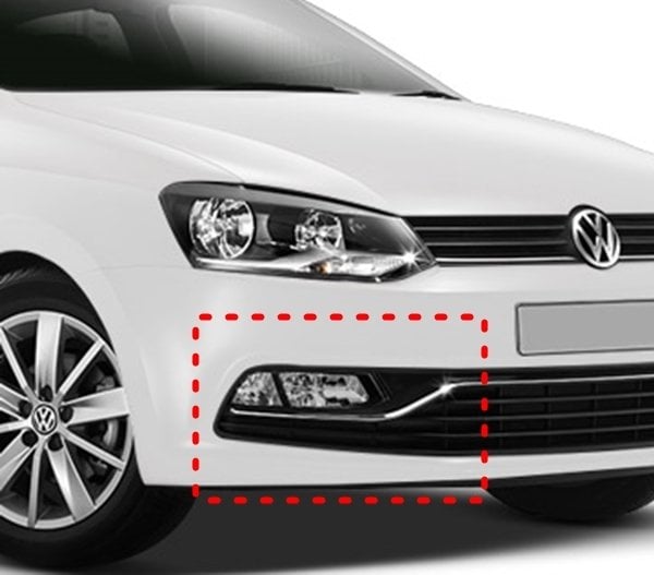 Polo Ön Tampon Izgarası Sağ Nikelajlı Sisli 2014--2017 6C0854666C