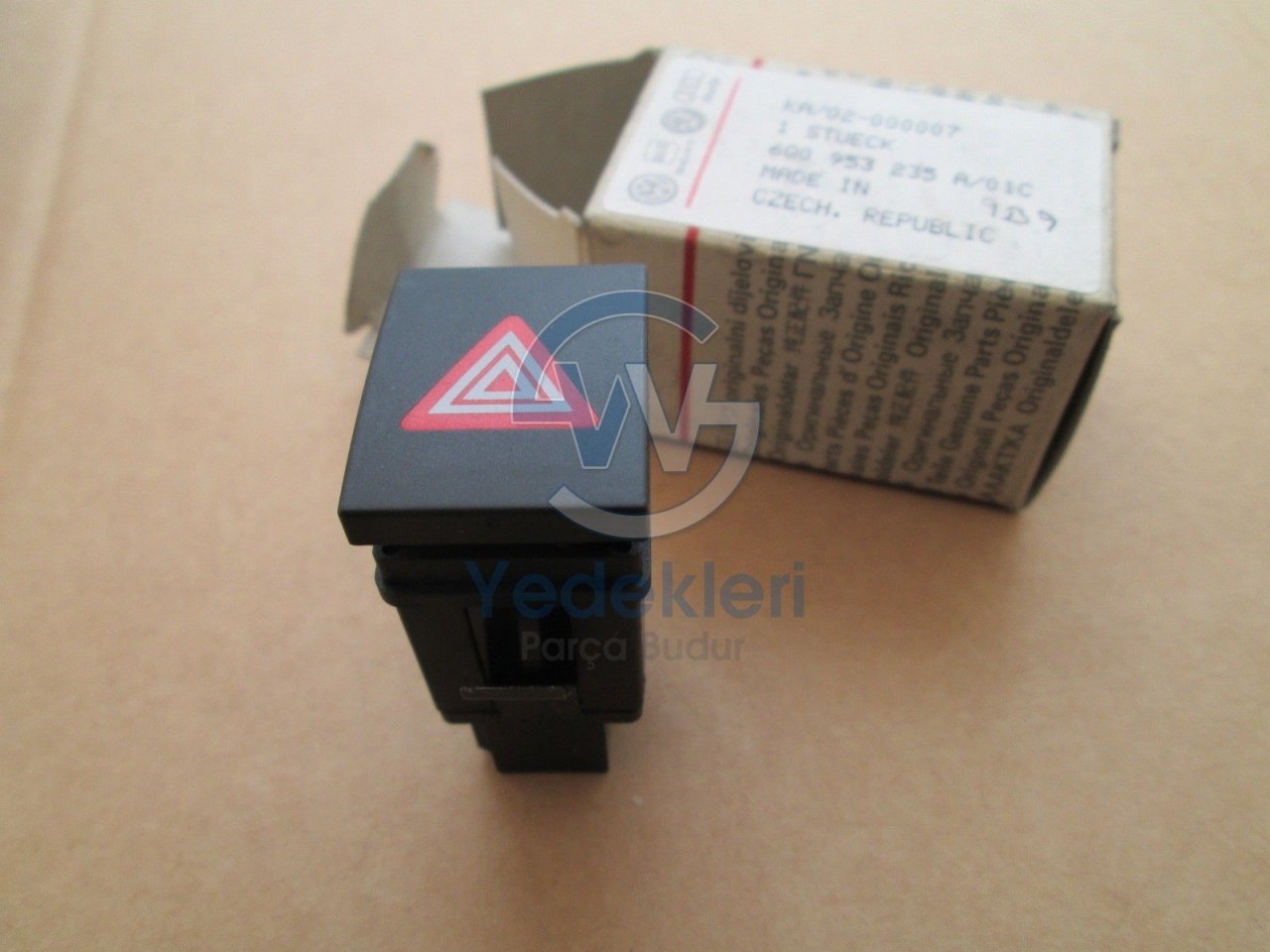 Volkswagen Polo Dörtlü Flaşhör Düğmesi 6Q0953235A 9B9 - OEM / ORJINAL