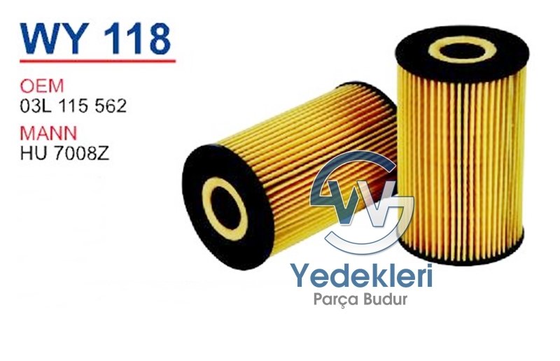 Jetta Bakım Filtre Seti 1.6TDI 2010--2017 Yağ Filtresi