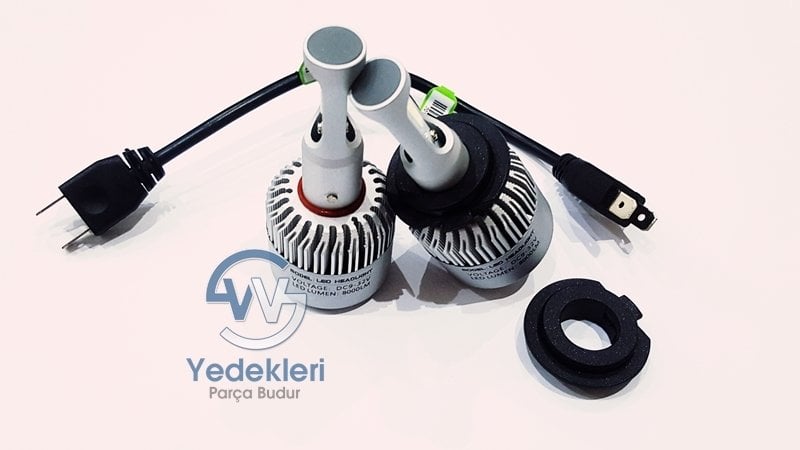 XENON H7 Far Ampül Seti LEDLİ 8000 LÜMEN