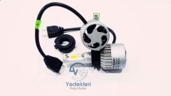XENON H7 Far Ampül Seti LEDLİ 8000 LÜMEN